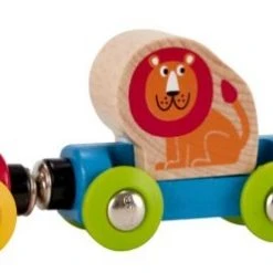 Hape Ξύλινα Βαγονάκια Τρένου Με Φιγούρες Ζώων Της Ζούγκλας Lunge Journey Train (E3807)