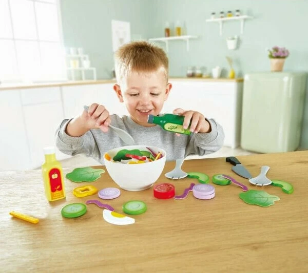 Hape Ξύλινα Σετ Υγιεινής Διατροφής Σαλάτα Healthy Salad Playset (E3174) - Image 2
