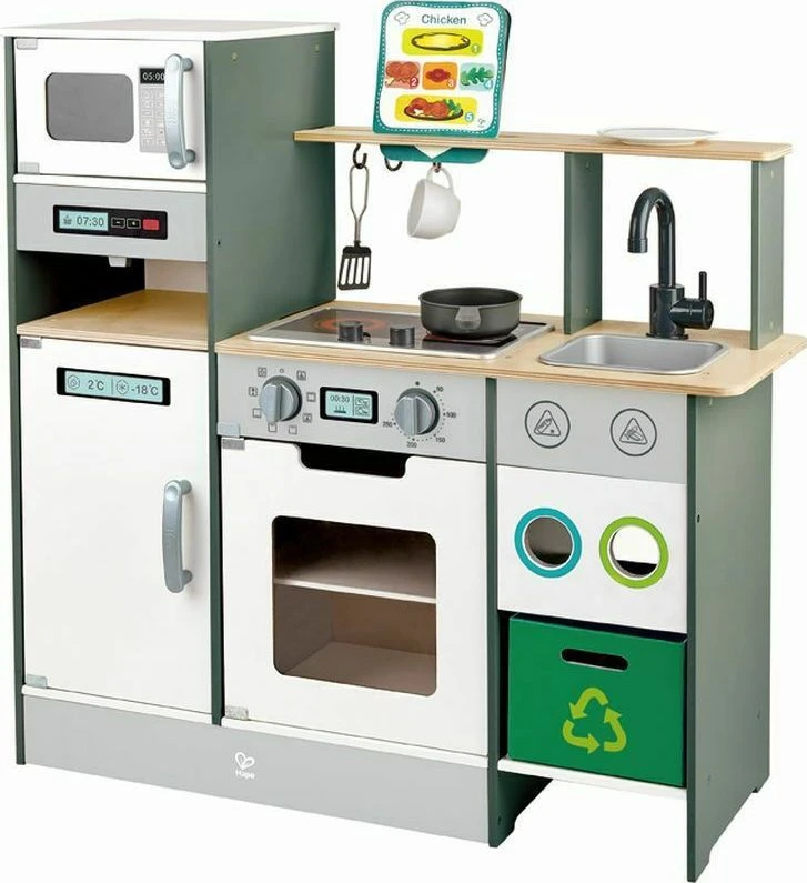 Hape Playfully Delicious Ξύλινη Κουζίνα Cook N Serve Kitchen με Φώτα και Ήχο (E3178)