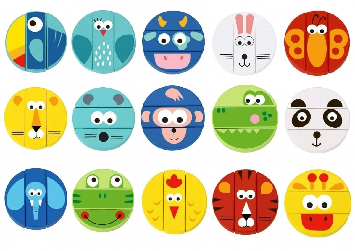 Tooky Toy Tooky Ξύλινο Παιχνίδι Στοίβαξης – Ζώα (TH293) - Image 3