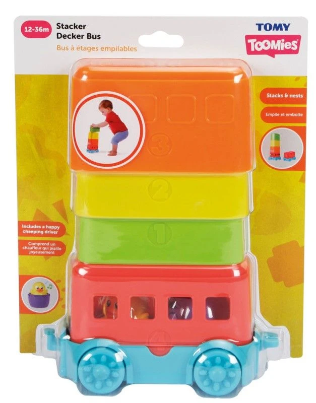 AS το καλό παιχνίδι Tomy Toomies Βρεφικό Παιχνίδι Λεωφορεία Σε Πυραμίδα (1000-73220)