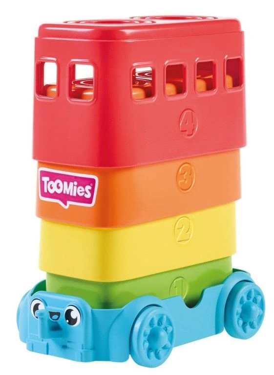 AS το καλό παιχνίδι Tomy Toomies Βρεφικό Παιχνίδι Λεωφορεία Σε Πυραμίδα (1000-73220) - Image 2
