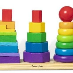 Melissa & Doug Ξύλινο Γεωμετρικό Παιχνίδι Στοίβαξης (567)