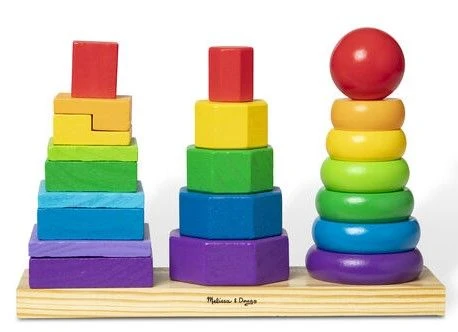 Melissa & Doug Ξύλινο Γεωμετρικό Παιχνίδι Στοίβαξης (567)