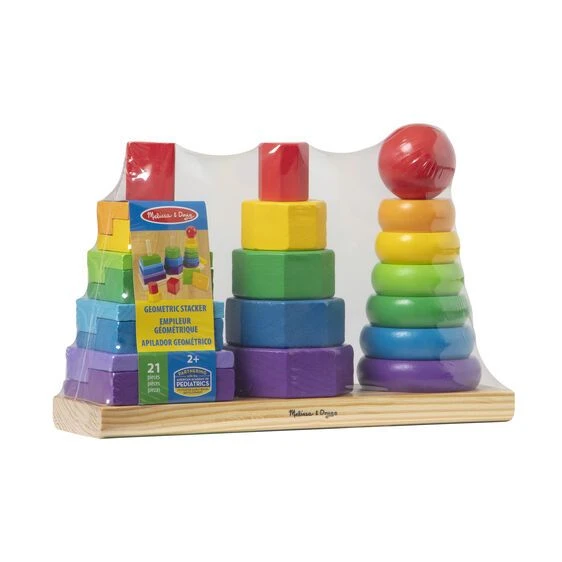 Melissa & Doug Ξύλινο Γεωμετρικό Παιχνίδι Στοίβαξης (567) - Image 2