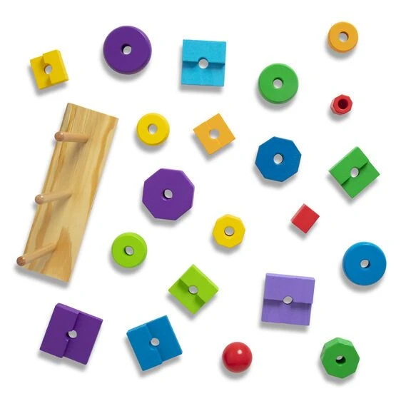 Melissa & Doug Ξύλινο Γεωμετρικό Παιχνίδι Στοίβαξης (567) - Image 5