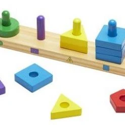 Melissa & Doug Ξύλινο Εκπαιδευτικό Παιχνίδι Stack And Sort (10379)