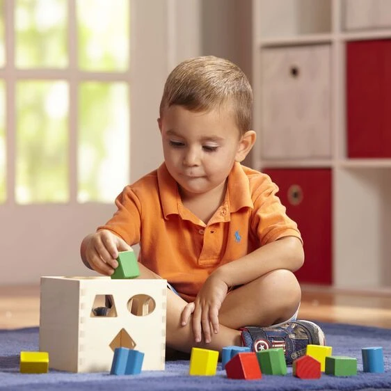 Melissa & Doug Ξύλινος Κύβος Πολύχρωμων Σχημάτων (10575) - Image 3