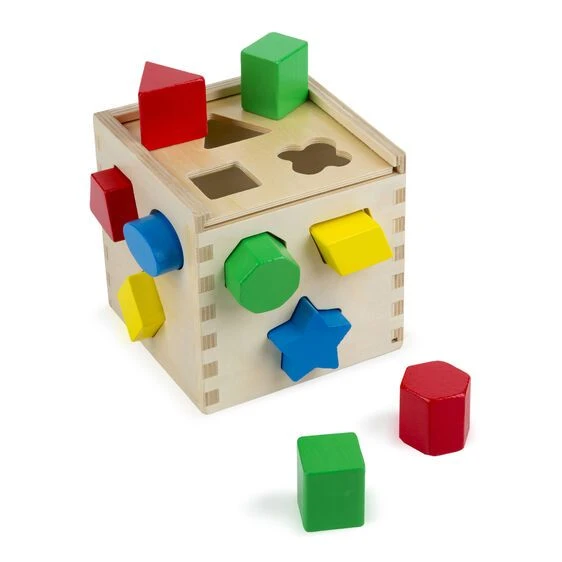 Melissa & Doug Ξύλινος Κύβος Πολύχρωμων Σχημάτων (10575) - Image 4