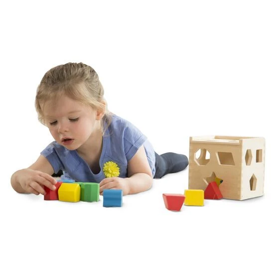 Melissa & Doug Ξύλινος Κύβος Πολύχρωμων Σχημάτων (10575) - Image 5