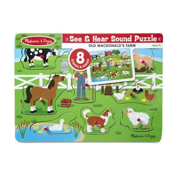 Melissa & Doug Ξύλινα Σφηνώματα με Ήχους Old Mc Donald’s Farm (10738) - Image 4