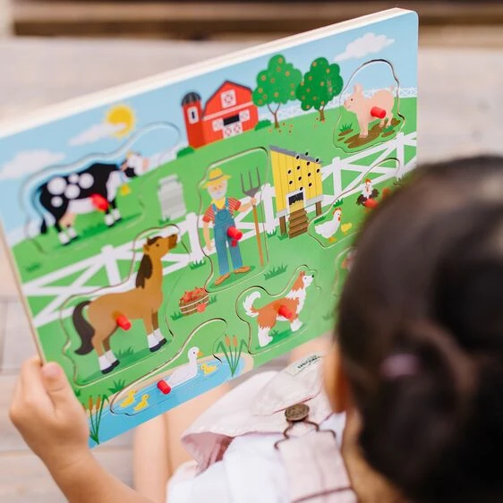 Melissa & Doug Ξύλινα Σφηνώματα με Ήχους Old Mc Donald’s Farm (10738) - Image 6