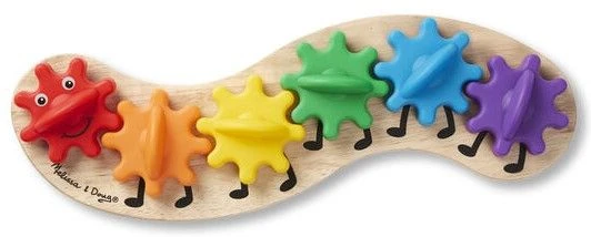 Melissa & Doug Μηχανικό Παιχνίδι Κάμπια με Ξύλινη Βάση (13084)