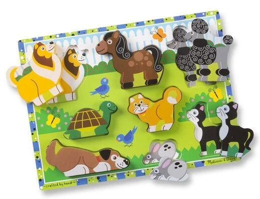 Melissa & Doug Ξύλινο Σφηνώματα Ζωάκια (13724)