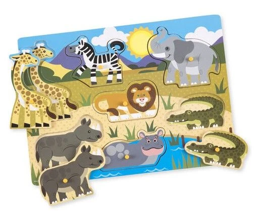 Melissa & Doug Ξύλινο Σφηνώματα Σαφάρι (19054)