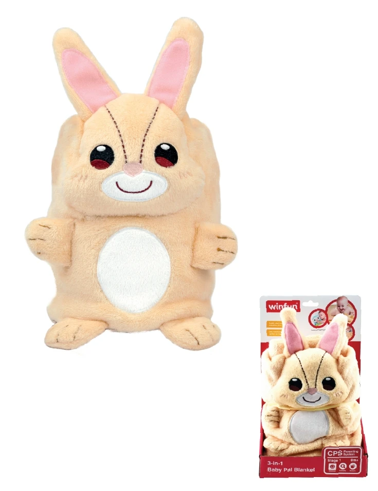 WinFun Βρεφικη Κουβερτουλα 3-Ιν1 Λαγος/Κουκουβαγια Baby Pal Blanket (0189/0190-NL) - Image 3