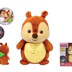 WinFun Σκιουρος Ζωακι Αγκαλιτσας Και Προβολεας 2 In 1 Starry Lights Squirrel (0824-NL)