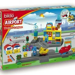 Τουβλακια Bildo Airport Playset 73 Τεμαχια + 2 Αεροπλανα (6521)