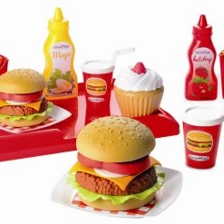 Ecoiffier Παιδικα Κουζινικα Hamburger Σετ 36 Τεμαχιων (2623)