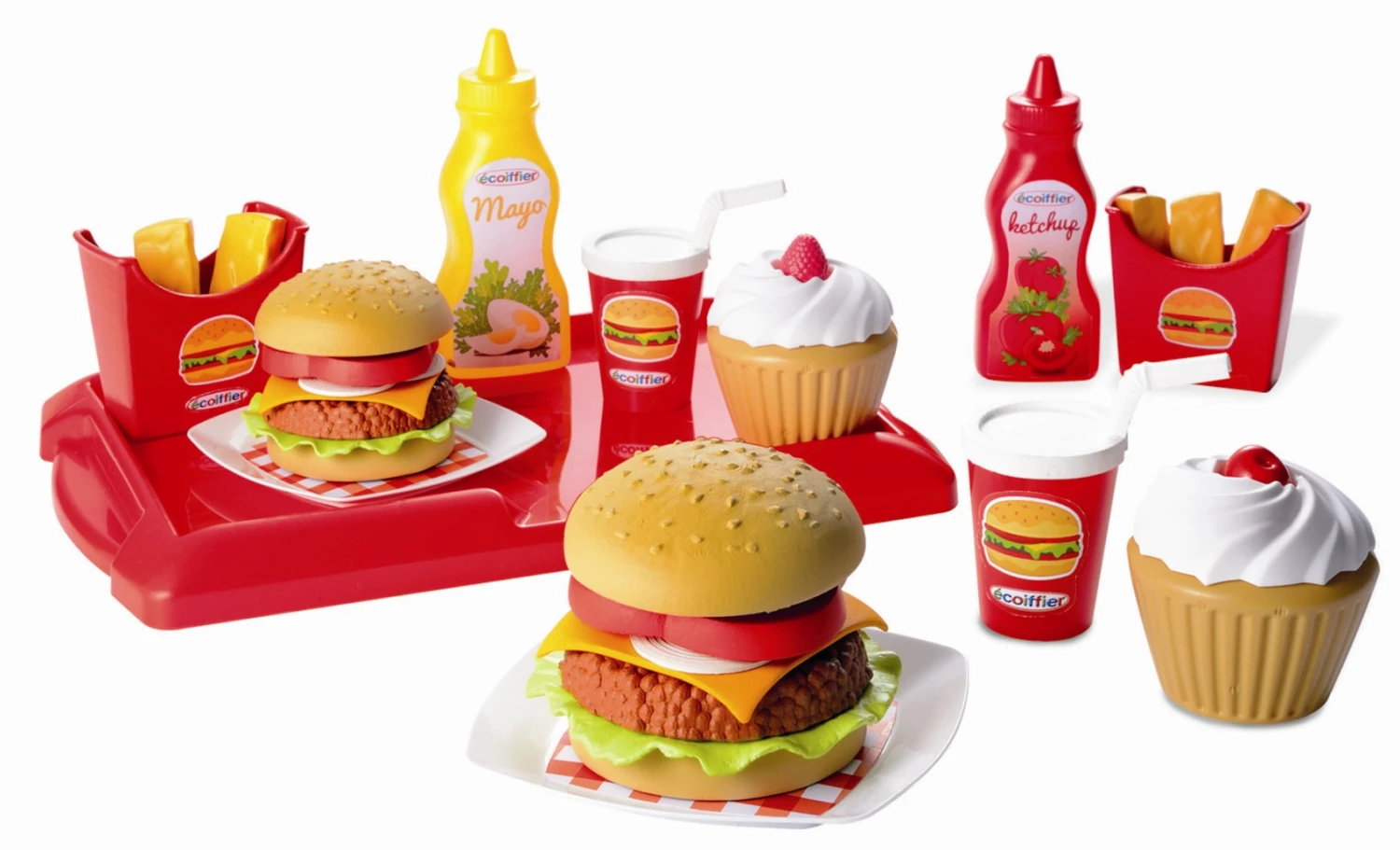 Ecoiffier Παιδικα Κουζινικα Hamburger Σετ 36 Τεμαχιων (2623)