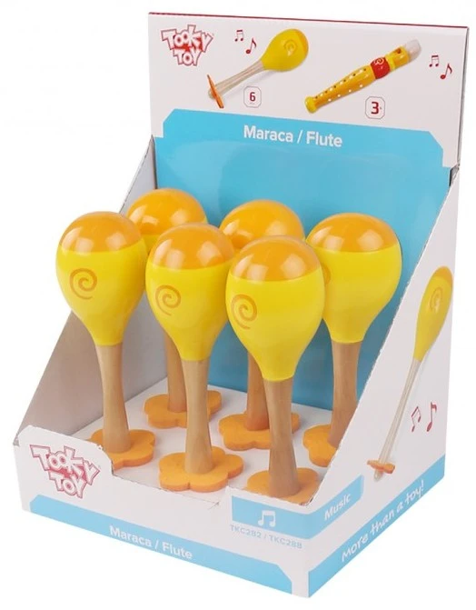 Ξυλινη Παιδικη Μαρακα Tooky Toy (TKC282) - Image 2