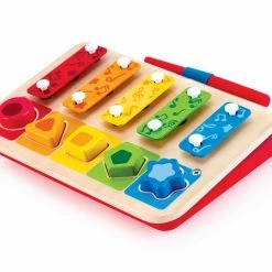 Hape Ξυλινα Ξυλοφωνο – Πιανακι Και Παζλ (E0334A)