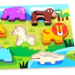 Tooky Toy Ξυλινο Σφηνωματα Ζωα Της Ζουγκλας (TKC394)