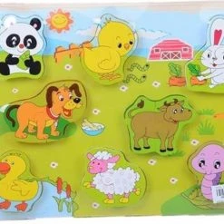 Blue Toys Παζλ Ξυλινο Ζωακια Φαρμας 8 σφηνώματα (MKI360143)