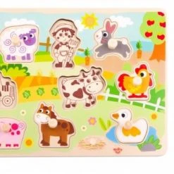 Tooky Toy Ξυλινο Παζλ Σφηνωματα Φαρμα (TY858)