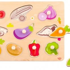 Tooky Toy Ξυλινο Παζλ Σφηνωματα Λαχανικα (TY855)