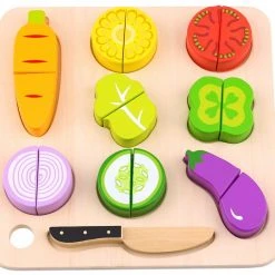 Tooky Toy Tooky Του Ξυλινο Παζλ Σφηνωματα Λαχανικα Και Δισκος Κοπης (TL041)