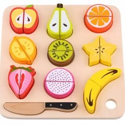 Tooky Toy Tooky Του Ξυλινο Παζλ Σφηνωματα Φρουτα Και Δισκος Κοπης (TL040)