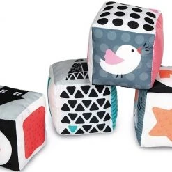 Baby Clementoni Βρεφικό Παιχνίδι Μαλακοί Κύβοι Άσπρο-Μαύρο (1000-17321)