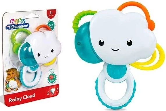 Baby Clementoni Βρεφικό Παιχνίδι Οδοντοφυΐας-Κουδουνίστρα Συννεφάκι (1000-17324)