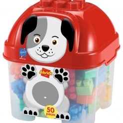 Ecoiffier Τουβλάκια 50 Τεμαχίων Σε Πλαστικό Κουτί Με Σχέδιο Σκυλάκι (1927)