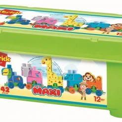 Ecoiffier Τουβλάκια Maxi Abrick Τρένο Ζωολογικού Κήπου 42 Τεμαχίων (7840)