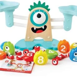 Hape Ξύλινα Μαθαίνω Μαθηματικά Με Την Ζυγαριά Και Το Τερατάκι Σετ 22 τεμαχίων (E0511)
