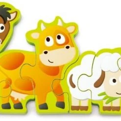 Hape Ξύλινα Παζλ Αριθμών Και Ζώων 10 Τεμαχίων (E1628)