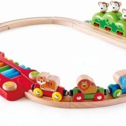 Hape Ξύλινα Μουσικός Σιδηρόδρομος Με Μαϊμουδάκια (E3825)