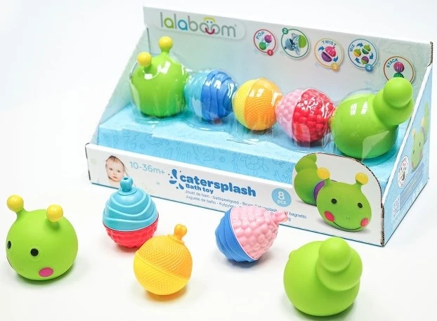Baby Clementoni Lalaboom Παιχνίδι Μπάνιου Κάμπια 8Τμχ Χάντρες Lalaboom (1000-86092) - Image 4