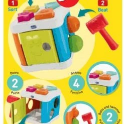 Chicco 2 Σε 1 Κύβος Με Σχήματα Και Σφυρί (09686-00)