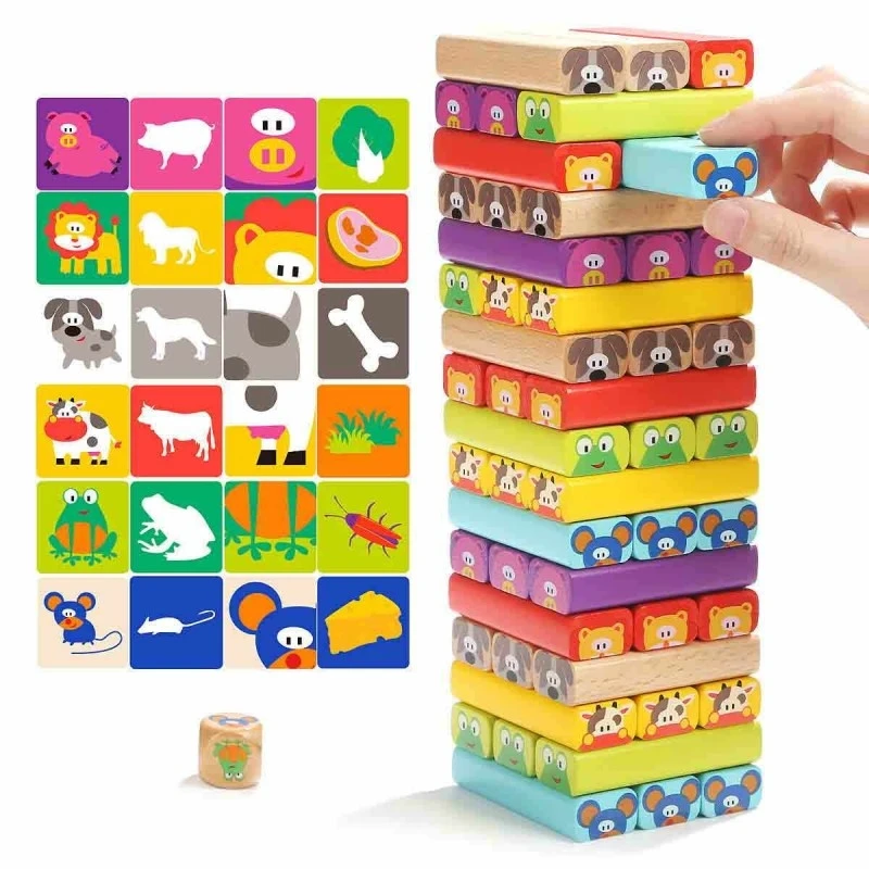 TopBright Ξύλινα Animal Stacking Game (460031) - Image 2