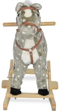 Moni Κουνιστό Ξύλινο Αλογάκι Spotty Γκρι Πουά Με Ήχο (108255) - Image 3